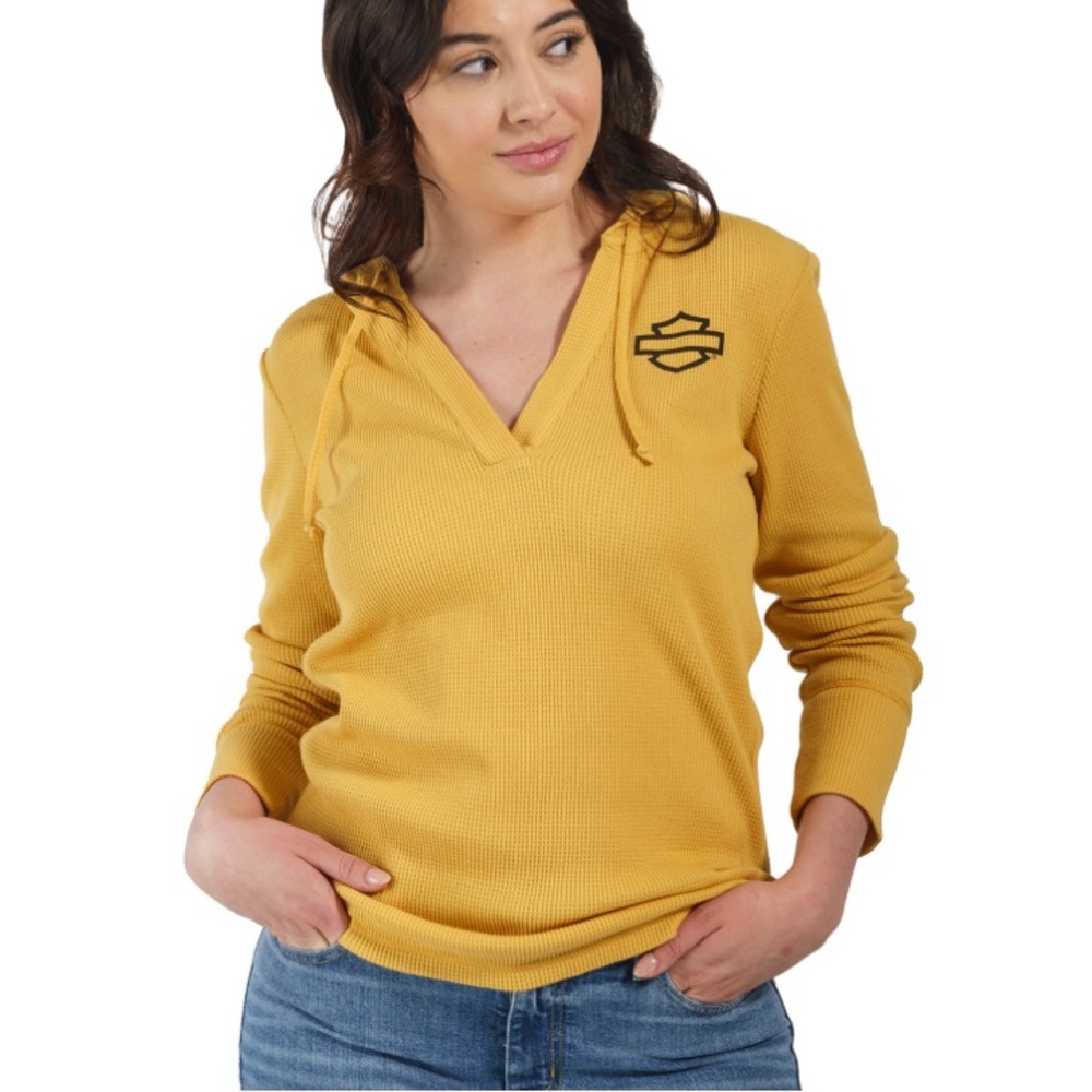 Harley-Davidson Mustard Hooded Sweatshirt for Women
